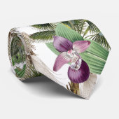 Cravate tropicale d'île de palmiers de fleur (Roulé)