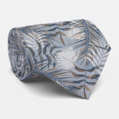 Cravate Tropiques Gris Argent (Roulé)