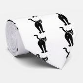 Cravate Trou de bout de chat noir (Roulé)