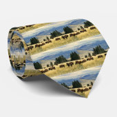 Cravate Troupeau de bison frôlant à la chaîne nationale de (Roulé)