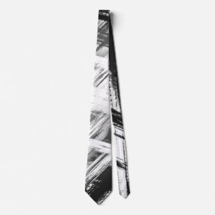 Cravate Trucs de peinture noir et blanc Ombre