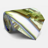 Cravate Trucs en bambou, vert nacré doux (Roulé)