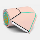 Cravate Trucs géométriques Abstraits dorés modernes (Roulé)