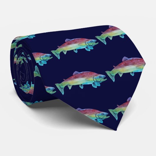 Cravate Truite arc-en-ciel (Roulé)