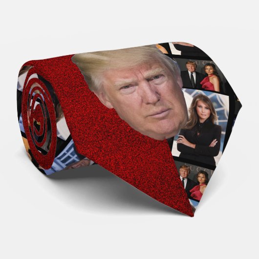 CRAVATE TRUMP-COLLAGE (Roulé)