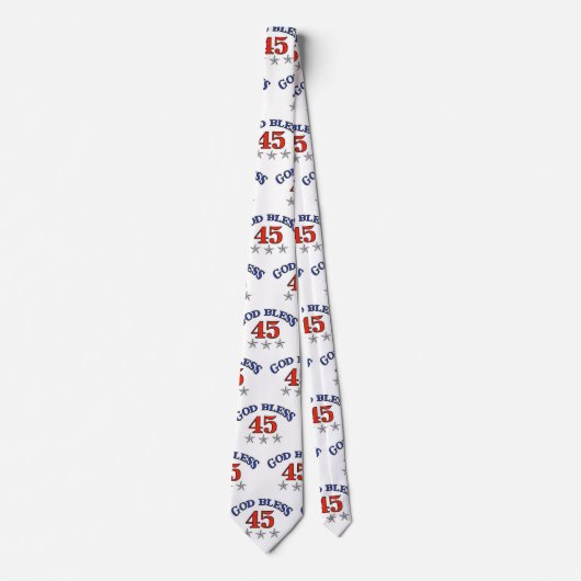 Cravate Trump God Bless 45 (Devant)