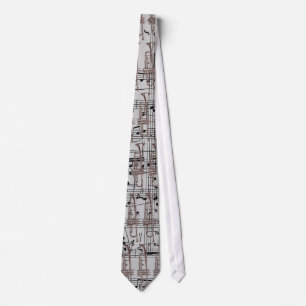 Cravate Trumpet gris et notes musicales