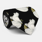 Cravate Trumpeter Pigeon White (Roulé)