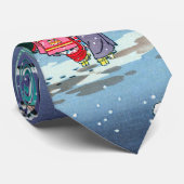 Cravate Tsuchiya Koitsu - Neige de printemps à Maruyama (Roulé)