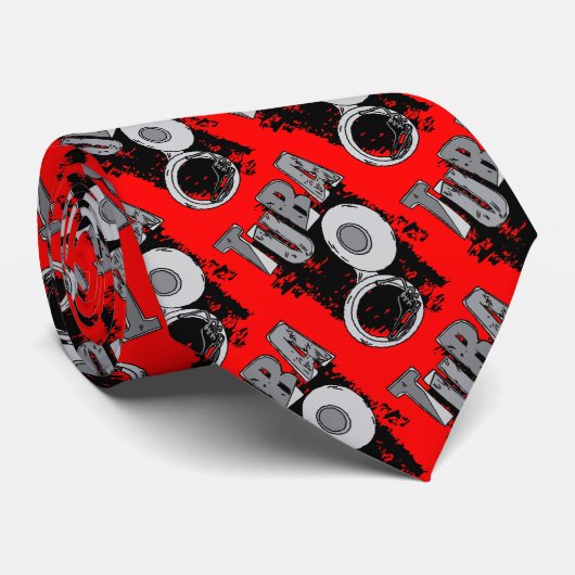 Cravate Tuba et texte (Roulé)