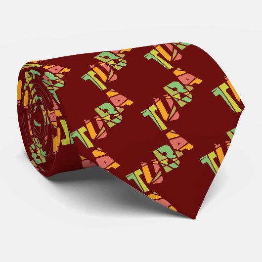 Cravate Tuba texte craqué (Roulé)