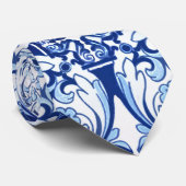 Cravate Tuile bleue portugaise (Roulé)