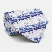 Cravate Tuile bleue traditionnelle néerlandaise (Roulé)