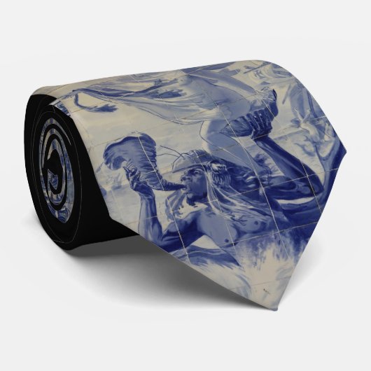 Cravate Tuiles d'Azulejo de Portugais (Roulé)