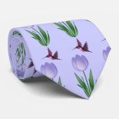 Cravate Tulipe et colibri (Roulé)
