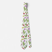 Cravate Tulipe Fleur Colorée Moderne (Devant)