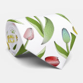 Cravate Tulipe Fleur Colorée Moderne (Roulé)