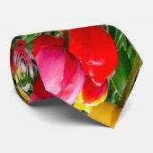 Cravate Tulipe motif de confession d'amour. (Roulé)