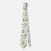 Cravate Tulipe rose moderne (Devant)