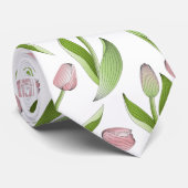 Cravate Tulipe rose moderne (Roulé)
