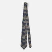 Cravate Tulipe Saules Motif Bleu Floral de William Morris (Devant)