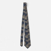 Cravate Tulipe Saules Motif Bleu Floral de William Morris (Dos)
