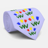 Cravate Tulipes de printemps (Roulé)