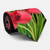 Cravate Tulipes de rouge d'OPUS (Roulé)