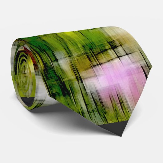 Cravate Tulipes effet numérique de style "impression" (Roulé)