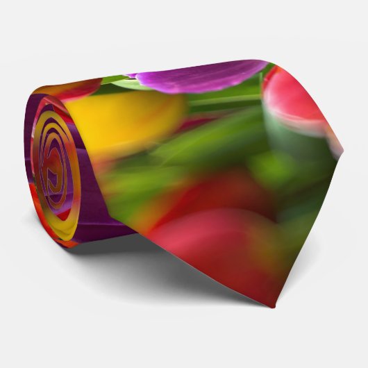 Cravate Tulipes lumineuses (Roulé)