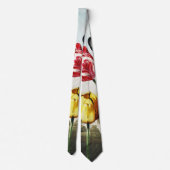Cravate Tulipes multicolores de style Régence humeur (Dos)