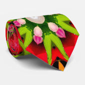 Cravate Tulips Bouquet Motif (Roulé)