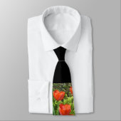 CRAVATE TULIPS ROUGES (Attaché)