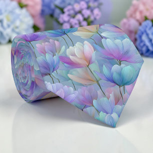 Cravate Tullip Floral Necktie Tie de printemps saisonnier