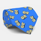 Cravate Tumbling Dice Gambling French Blue Two-sided (Roulé)