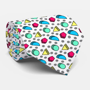 Cravate Tumbling Neo Memphis Style Formes Motif