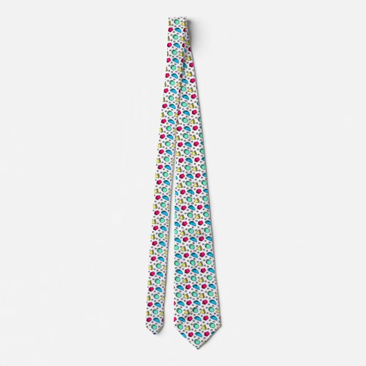 Cravate Tumbling Neo Memphis Style Formes Motif (Dos)