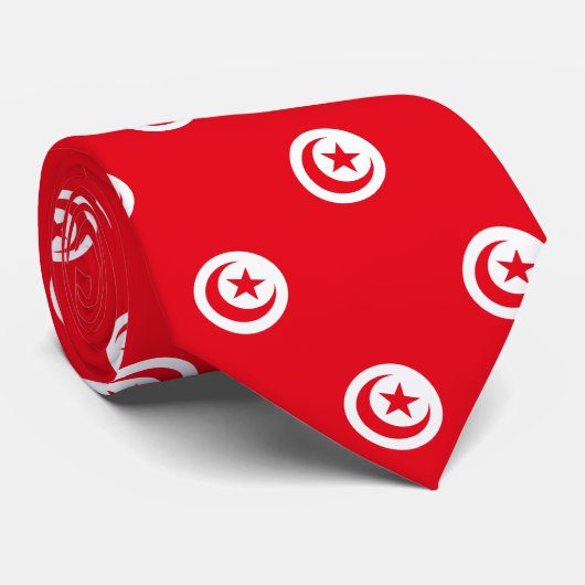 Cravate Tunisie Cravates, mode Drapeau tunisien, affaires (Roulé)