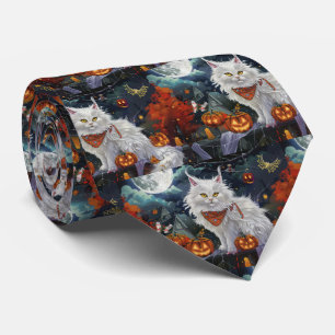 Cravate Turc Angora Chat Halloween Éffrayant