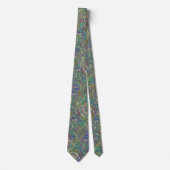 Cravate Turc Mer Paisley Peacock Coloris Mariage (Devant)