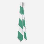 Cravate Turf Green et White Broad University Stripe (Devant)