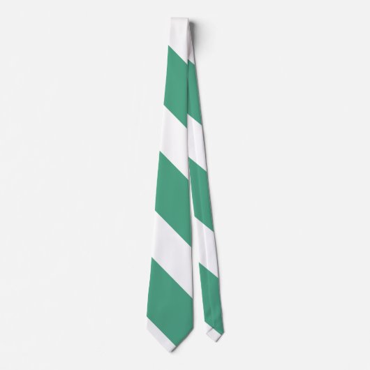 Cravate Turf Green et White Broad University Stripe (Devant)