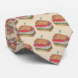 Cravate Turquie Club Sandwich Restaurant Diner Deli Imprim