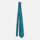 Cravate turquoise alligator imprimé bleu aqua bleu (Dos)