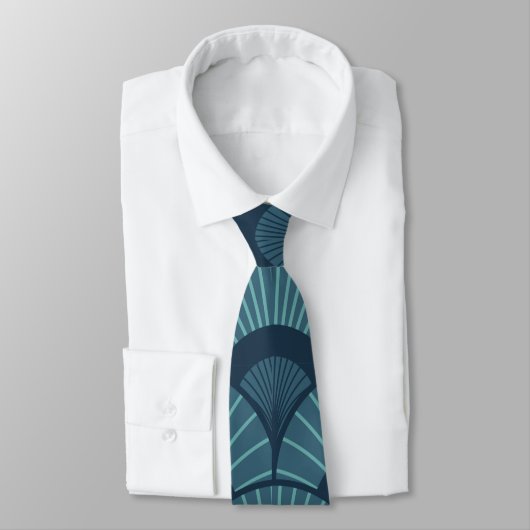 Cravate Turquoise Art déco (Attaché)