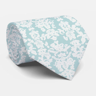 Cravate Turquoise blanc