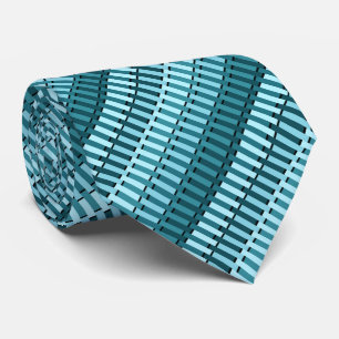 Cravate Turquoise Bleu élégant Abstrait moderne Motif en b