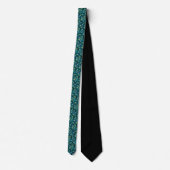 Cravate Turquoise bleu Peacock Feathers Mariage (Dos)