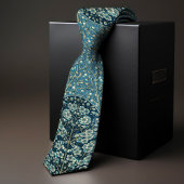 Cravate Turquoise Blue Victorian-Era Floral Snowberry Homm