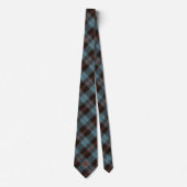 Cravate Turquoise, Brown et rouge monogramme (Devant)